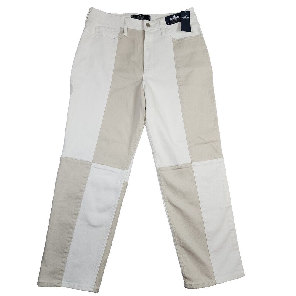 NWT Hollister Women's‎ Two-Tone Ultra High Rise Vintage Straight Leg Jeans Sz 31